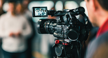 image of a news camera