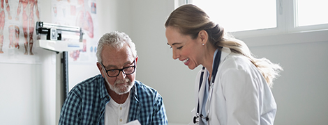 image of a doctor talking to patient