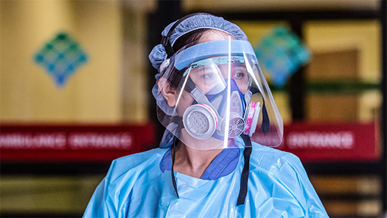 Nurse in full PPE