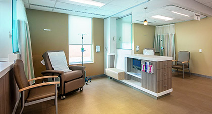 Image of a sunlit medical office
