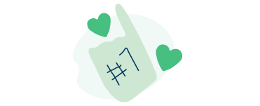 illustration of a #1 foam hand sign