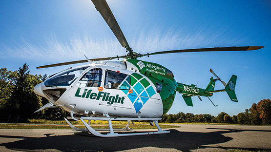 image of the AHN LifeFlight helicopter
