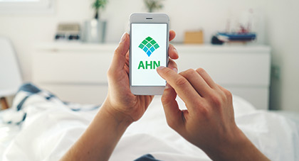 image of a person using mychart to pay their bill