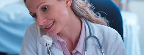 image of a women talking on a phone