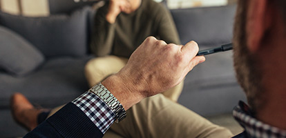 image of an AHN psychiatrist talking to patient